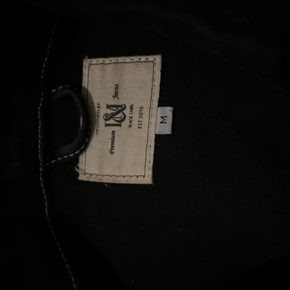 Black biker jacket denim never worn - Picture 2 of 3